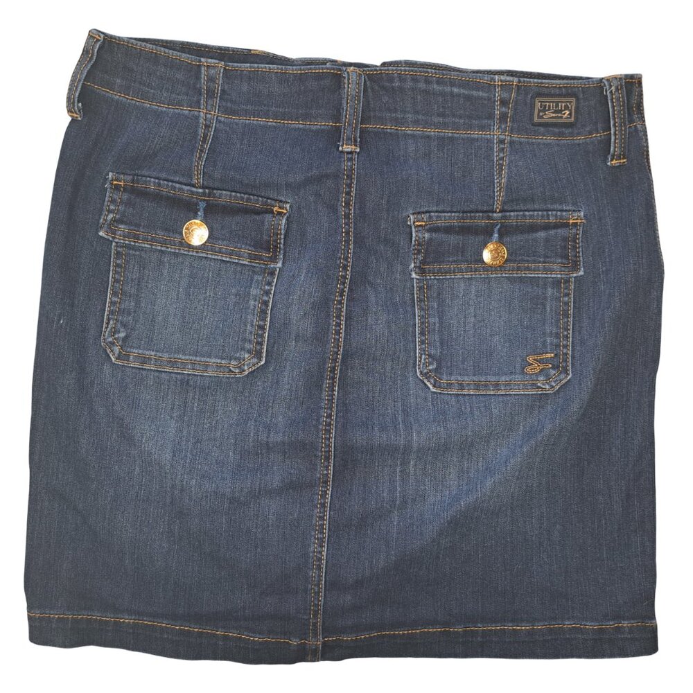 Seven7 Blue Jean Denim Skirt Size 10 - Picture 2 of 4